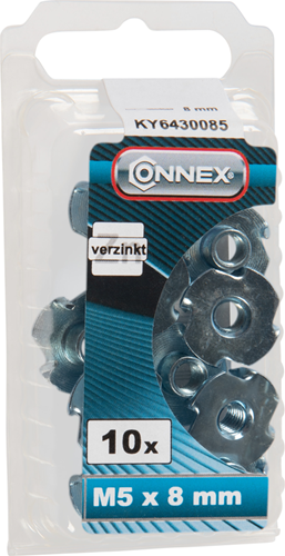 Connex slagmøtrik med kroge m5x8 10 stk vz - ky6430085