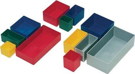 La-ka-pe indsatsboks | 216 x 108 x 63 mm | grå pk | til skuffer og sortimentskasser | 25 stk - e63-6 grå - e63-6 grå