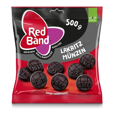Rødt bånd lakritz munzen (d) (12x 500gr)