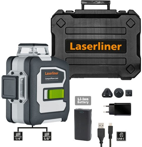 Laserliner kompakt plan laser 3g pro | tredimensionel grøn laser - 036.295a