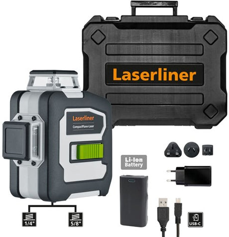 Laserliner kompakt plan laser 3g pro | tredimensionel grøn laser - 036.295a