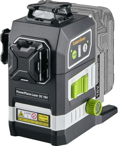 Laserliner powerplane laser 3g multi-18v - leveres med 7-delt strømadapter sæt 036.380.70 - 036.380l