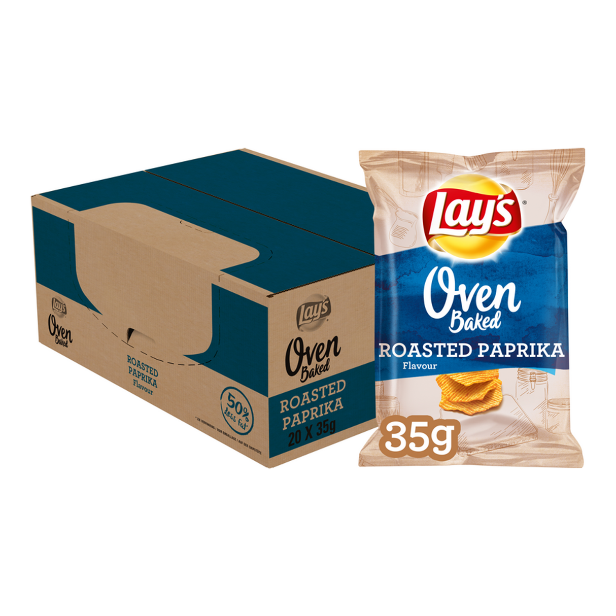 Lay's ovnbagt peber - chips - 20 x 35 gram