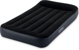 Intex dobbelt pudestøtte klassisk luftseng med indbygget pumpe (220-240v) 99x191x25cm
