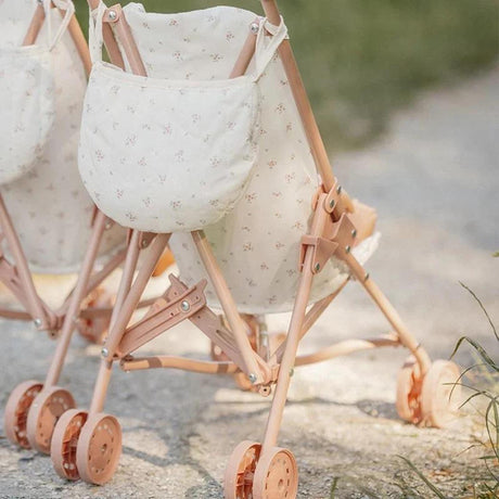 Lille hollandsk dukke buggy metal pink