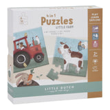 Little Dutch Tiamo Little Farm 4 i 1 puslespil FSC