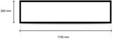 Enzo led backlit paneel zwart 120x30cm 30w 4050lm tri-white - 5016260