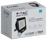 LED byggelampe | 30w | 6500k | ip65 | med sensor | krop sort