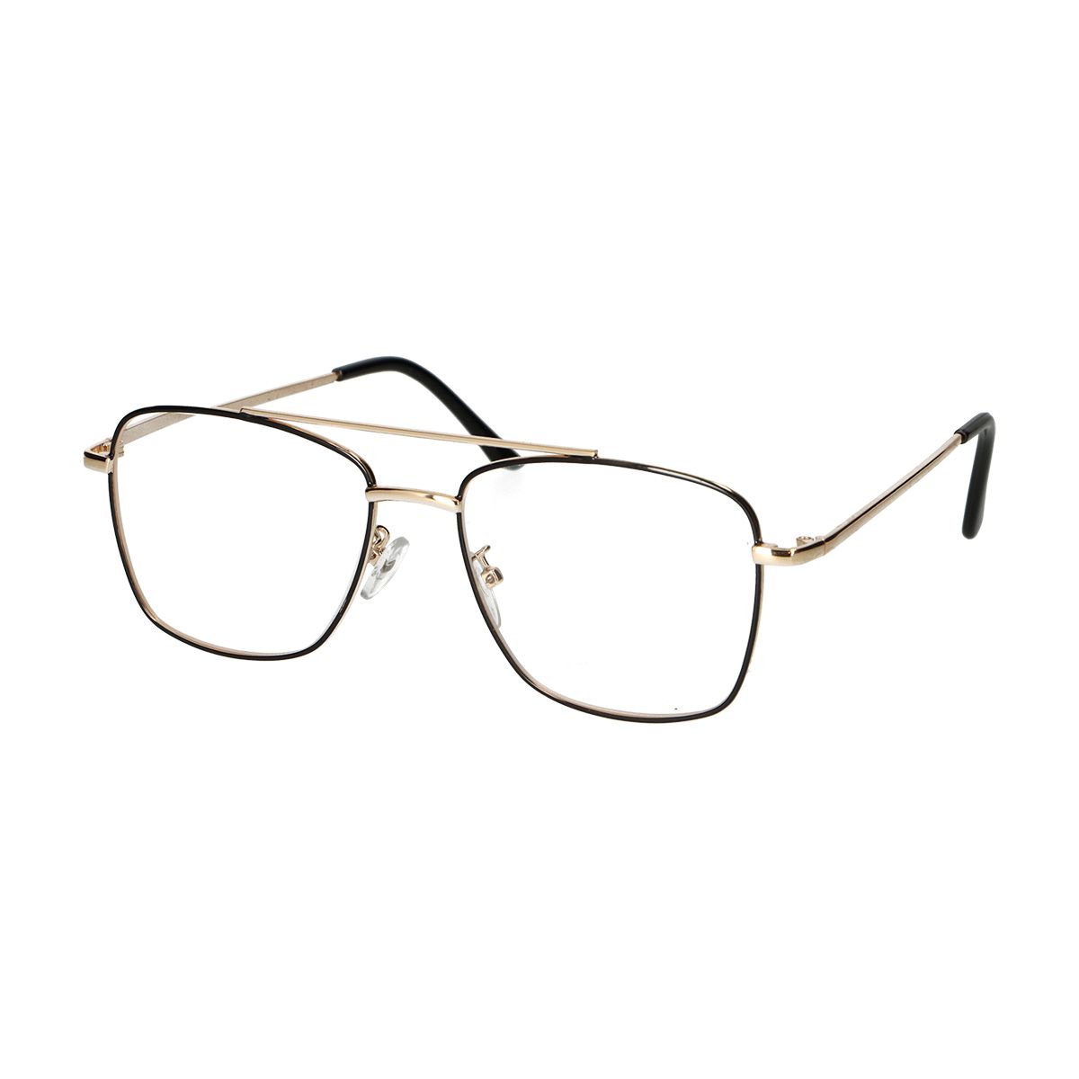 Spectrum læsebriller vintage pilot metal guld sort 1,00