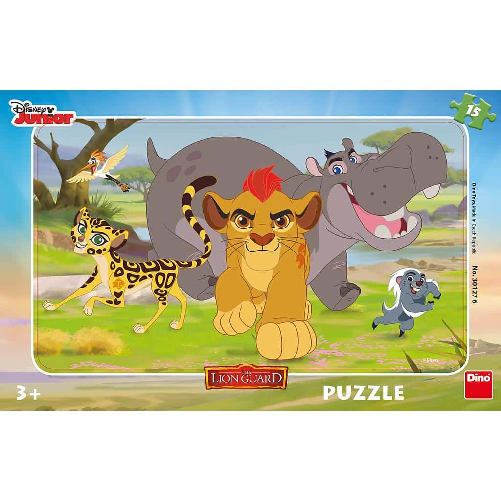 Dinotoys dino puslespil - disney ramme puslespil løvebeskytteren - 15 brikker