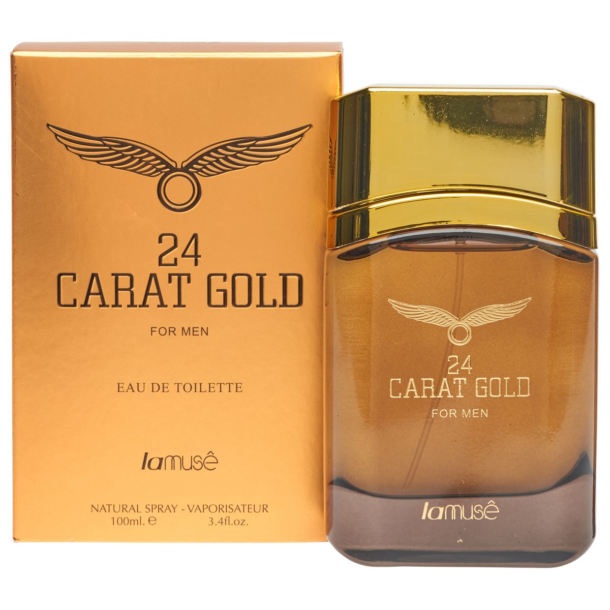 Lamusê by lattafa eau de toilette spray herre 24 karat guld 100ml