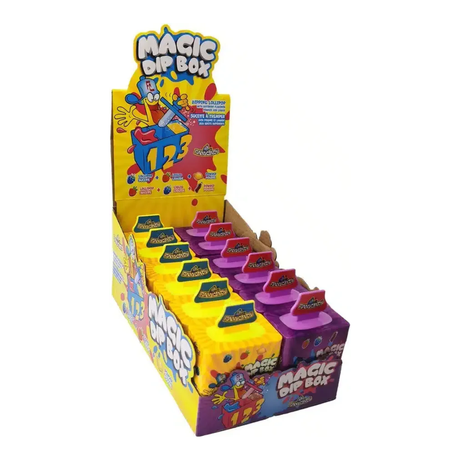 Sjov slik slikkepind med pulver og flydende slik (12x 61gr)