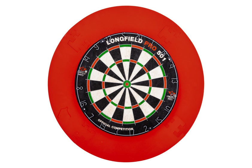 Longfield Darts Tournament Dartboard med tilbehør rød 8-delt