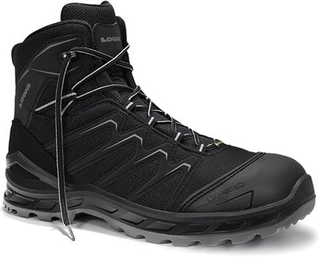 Lowa veiligheidsschoenen lowa werkschoen larrox work gtx mid 5480 s3 | zwart grijs | maat 39 - 4063606292640