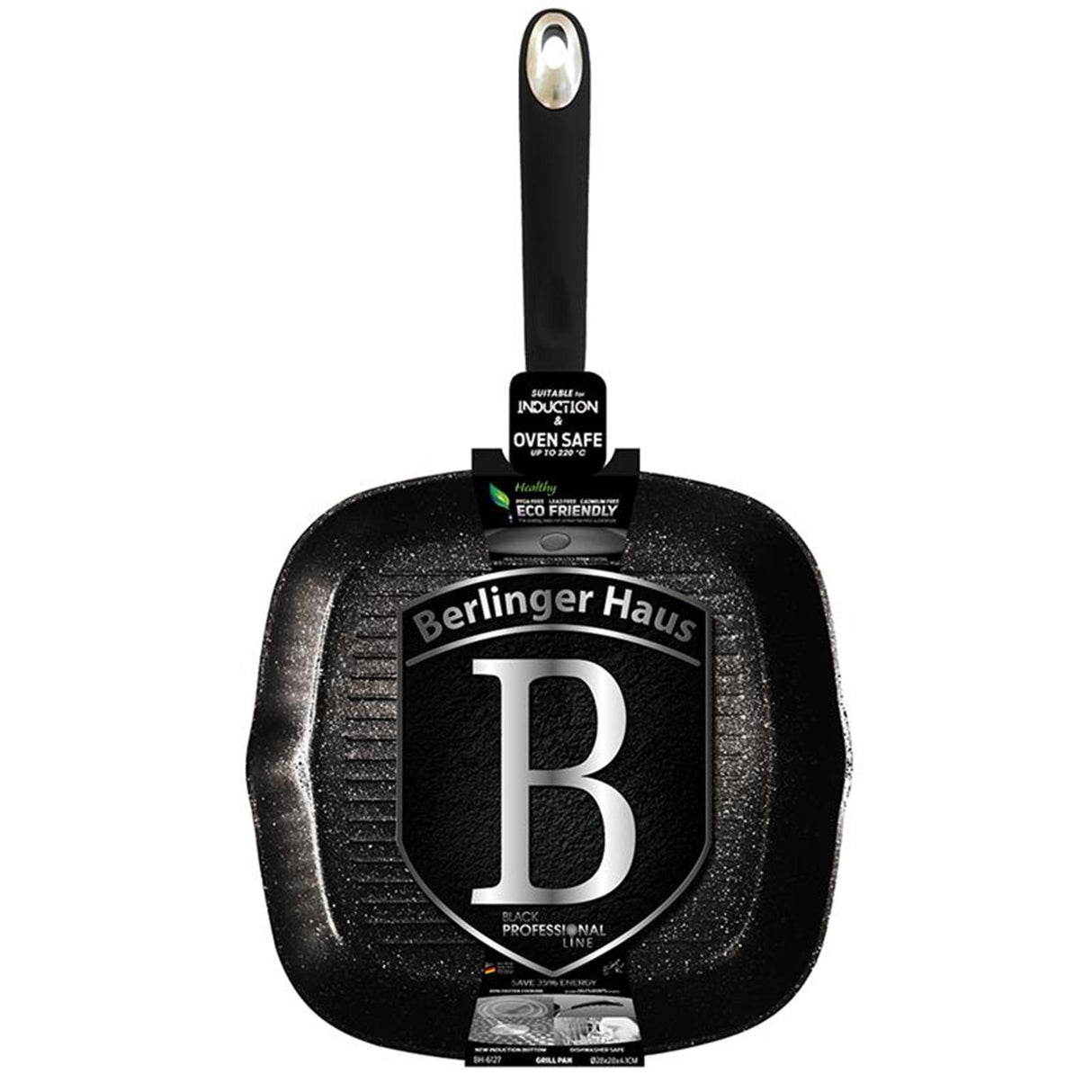 Berlingerhaus grillpande 28cm sort