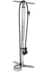 cykelpumpe med trykmåler aluminium 61 cm sølv