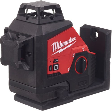Milwaukee m12 3pl-0c | m12 driedimensionale laser met 3 groene 360° laser cirkels - 4933478103 - 4933478103