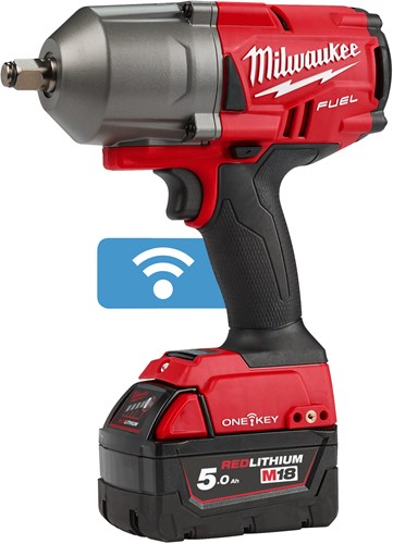 Milwaukee m18 onefhiw12-502x 1 2 brændstofbatteri slagnøgle (2x 5,0ah batteri) - 4933459727