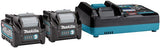 Makita 191j81-6 | startsæt xgt | dc40ra 2x 2,5ah bl4025 batteri | xgt 40v | oplader dc40ra | mbox - 191j81-6