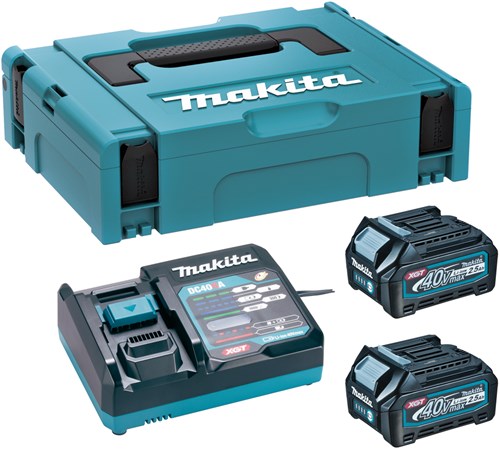 Makita 191j81-6 | startsæt xgt | dc40ra 2x 2,5ah bl4025 batteri | xgt 40v | oplader dc40ra | mbox - 191j81-6