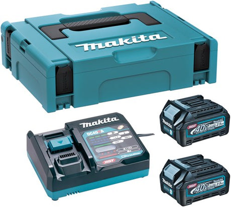 Makita 191j81-6 | startsæt xgt | dc40ra 2xbl4025 | xgt 40v | oplader dc40ra | mbox - 191j81-6
