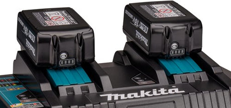 Makita tilbehør 18v li-ion batteri startsæt 198091-4 (4x bl1860b 6.0ah) + duo oplader dc18rd i mbox - 198091-4