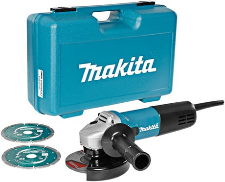 Makita 9558hnrgk2 vinkelsliber | 125mm 840w | + 2 diamantskiver - 9558hnrgk2