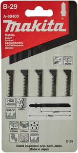 Makita tilbehør stiksavklinge b29 - t101ao | 5 stk - a-80400
