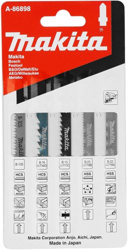 Makita tilbehør stiksavklinge assorteret - a-86898