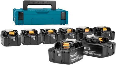 Makita tilbehør 199697-1 | batterisæt | 8 x bl1850b 18v 5.0ah | mbox nr.1