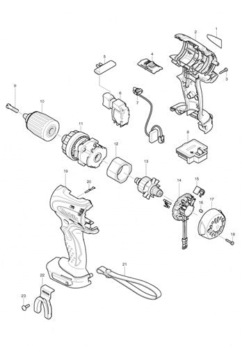 Makita tilbehør 419041-9 | knap l+r | - 419041-9