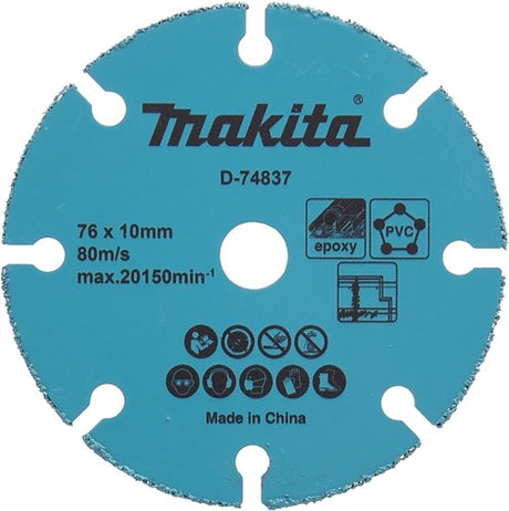 Makita tilbehør 76 mm skæreskive hm tcg 76x10x1,75 mm til dmc300 - d-74837