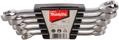 Makita tilbehør b-65545 | ringnøglesæt | åben | 5-delt - b-65545