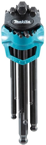 Makita tilbehør b-65894 unbrakonøglesæt 9-delt - b-65894