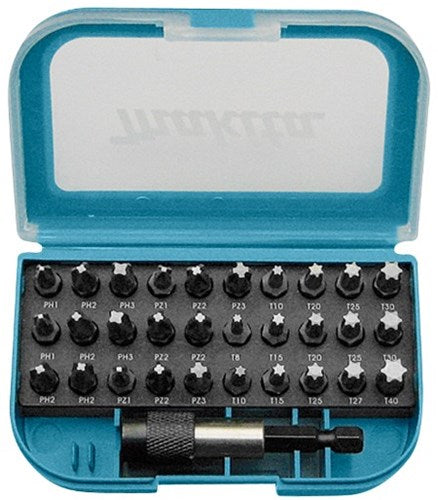 Makita tilbehør bit sæt 31-delt | phillips, pozidriv, torx og allen - p-73374