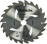 Makita tilbehør makita rundsavklinge til træ | ø 165 mm akselhul 20 mm 24t - e-15643