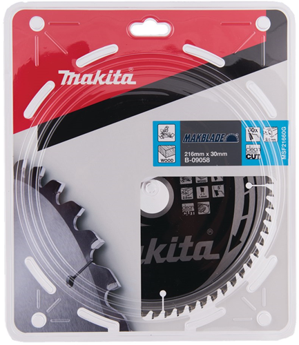 Makita tilbehør rundsavsklinge træ 216x30x2.1 60t - b-09058