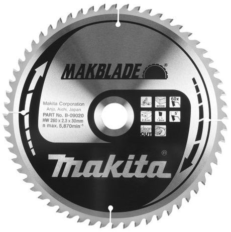 Makita tilbehør rundsavklinge træ 260x30x2,3 32t 5g - b-08931