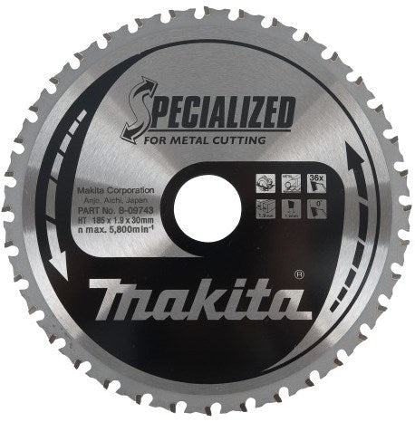 Makita tilbehør rundsavklinge metal 136x20x1,5 30t 0g - b-07319
