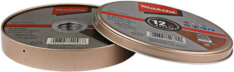 Makita tilbehør d-65969-12 | skæreskive i rustfrit stål | 12 stk i dåse | 125x22,23x1,2 mm - d-65969-12