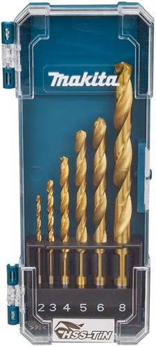 Makita tilbehør d-72833 | metal boresæt | 6-delt hss tin - d-72833