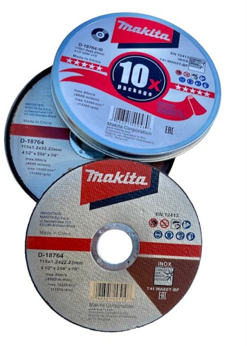 Makita tilbehør skæreskive rustfrit stål 115mm | 10 stykker - d-18764-10