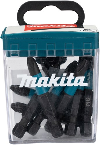 Imp Makita tilbehør e-12407 slagdrev bit | ph2x50mm | x actblack | 10 stk - e-12407