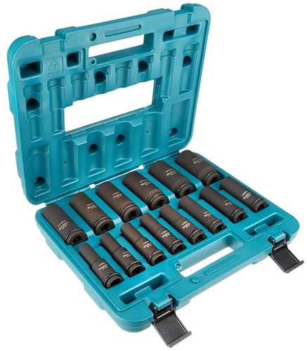 Makita tilbehør e-16586 | stødstiksæt | imp 1 2 | 14 stk - e-16586