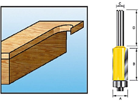 Makita tilbehør kantfræser hm 12,7mm s8 - d-10481