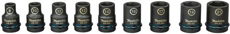 Imp Makita tilbehør stikkontakt sæt akt sort, 1 2” 9-delt - e-16570