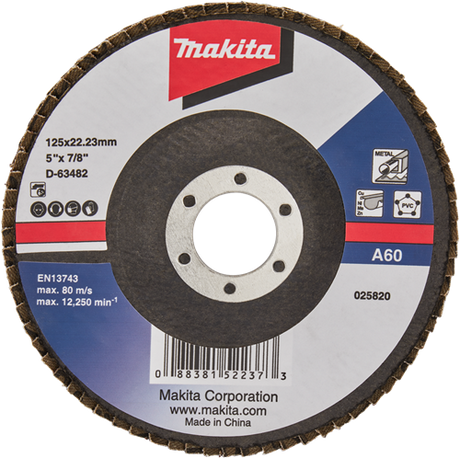 Makita accessoires lamellenschuurschijf 125mm a60 - d-63482 - d-63482