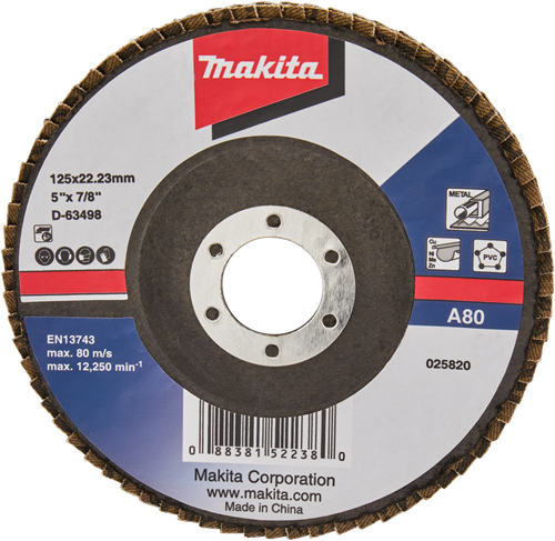 Makita tilbehør flapslibeskive 125mm a80 - d-63498
