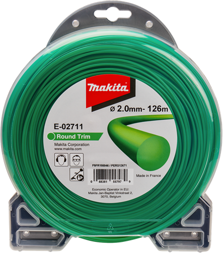 Makita tilbehør klippelinje 2,0x126m rund - e-02711 - e-02711