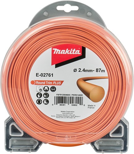 Makita tilbehør klippelinje 2,4 mm x 87 m rund | orange - e-02761